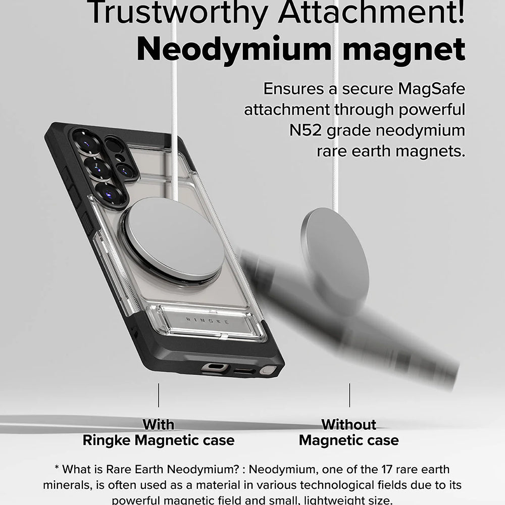 MagSafe futrola za Samsung Galaxy S25 Ultra S938, Ringke, UX, Prozirna