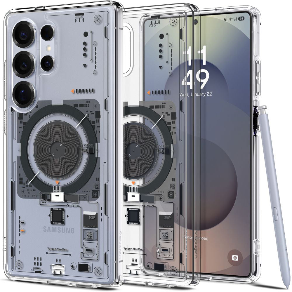 Futrola MagSafe za Samsung Galaxy S25 Ultra S938, Spigen, Ultra Hybrid Neo One, Prozirna