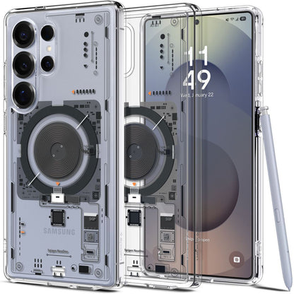 Futrola MagSafe za Samsung Galaxy S25 Ultra S938, Spigen, Ultra Hybrid Neo One, Prozirna