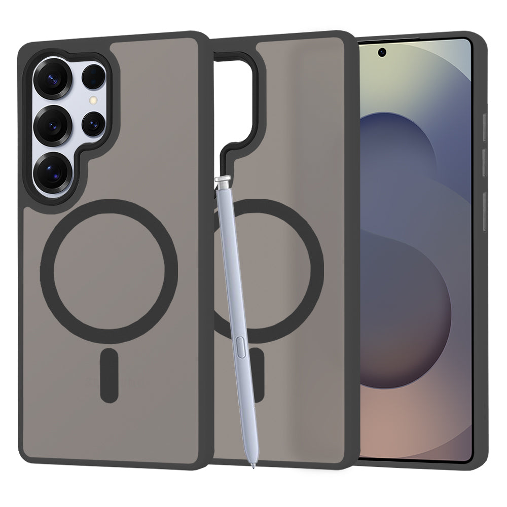 Futrola MagSafe za Samsung Galaxy S25 Ultra S938, Techsuit, HaloFrost, Crna