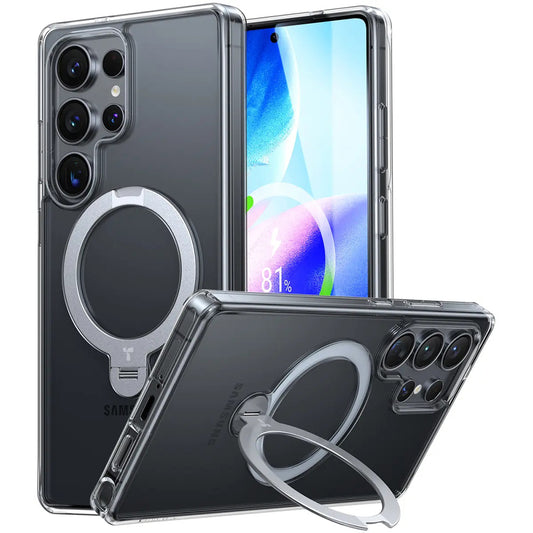 Futrola MagSafe za Samsung Galaxy S25 Ultra S938, Torras, Ostand Spin, Prozirna