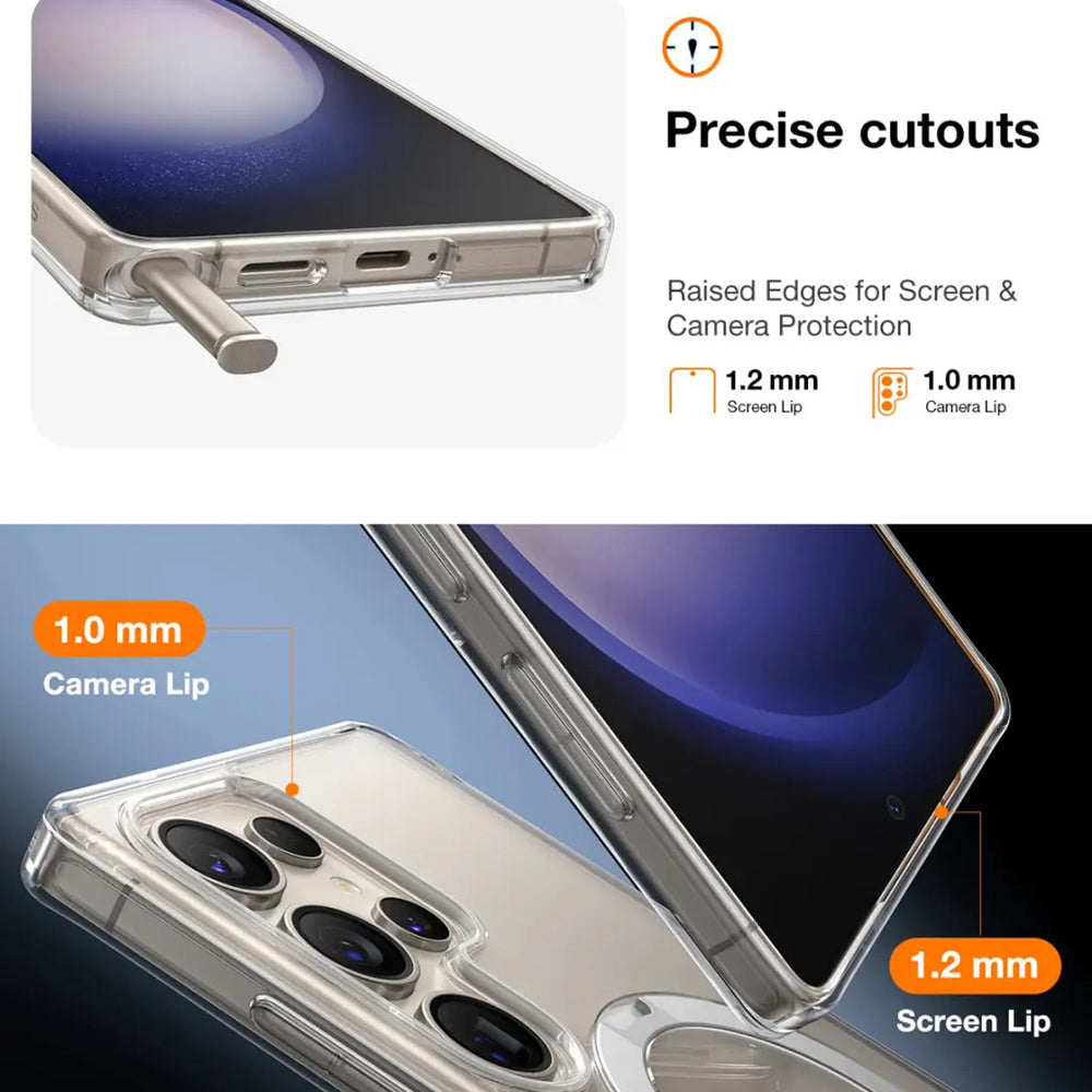 Futrola MagSafe za Samsung Galaxy S25 Ultra S938, Torras, Ostand Spin, Prozirna