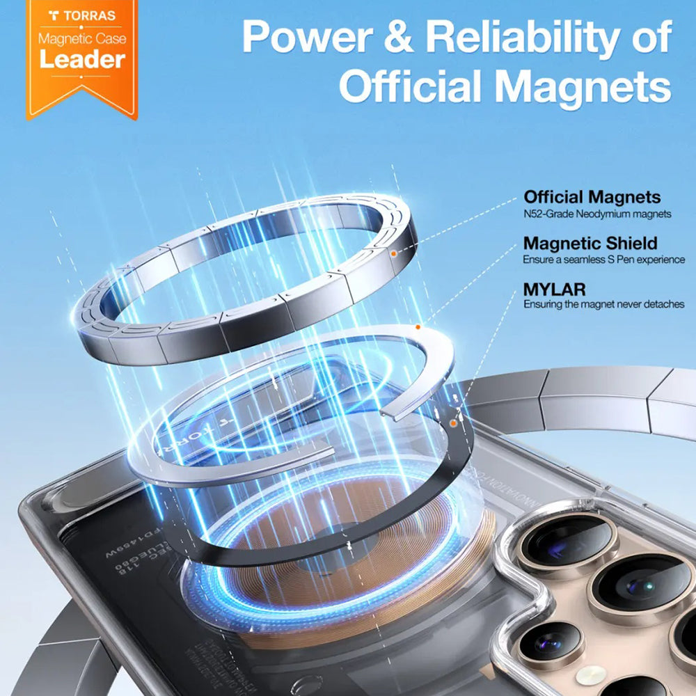 MagSafe futrola za Samsung Galaxy S25 Ultra S938, Torras, Pstand, Prozirna