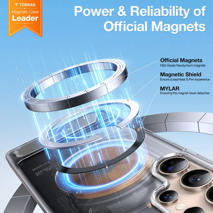 MagSafe futrola za Samsung Galaxy S25 Ultra S938, Torras, Pstand, Prozirna