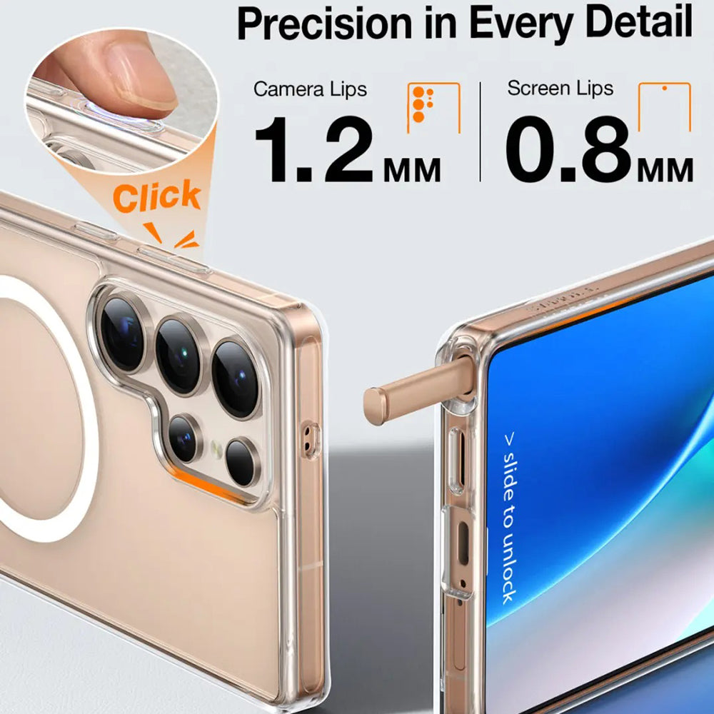 MagSafe futrola za Samsung Galaxy S25 Ultra S938, Torras, Pstand, Prozirna