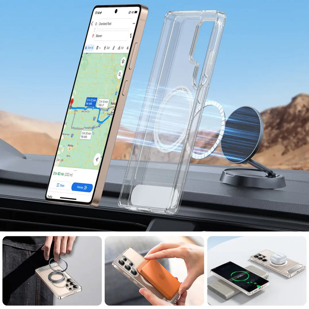 MagSafe futrola za Samsung Galaxy S25 Ultra S938, Torras, Pstand, Prozirna