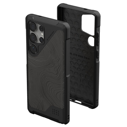 MagSafe maska za Samsung Galaxy S25 Ultra S938, Urban Armor Gear, Metropolis LT Topography, Crna