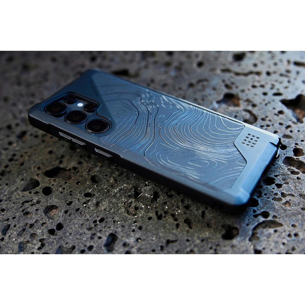 MagSafe maska za Samsung Galaxy S25 Ultra S938, Urban Armor Gear, Metropolis LT Topography, Crna