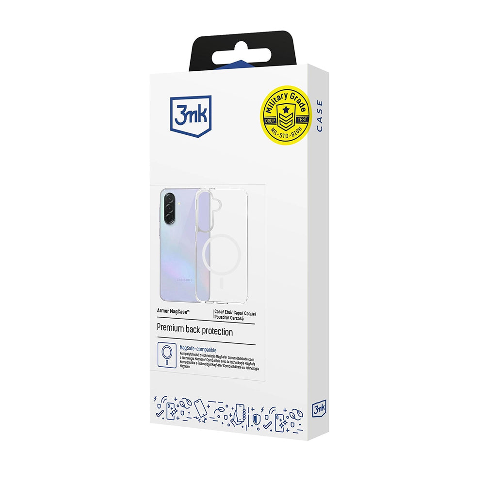 MagSafe futrola za Samsung Galaxy S26, 3MK, Armor MagCase, Prozirna