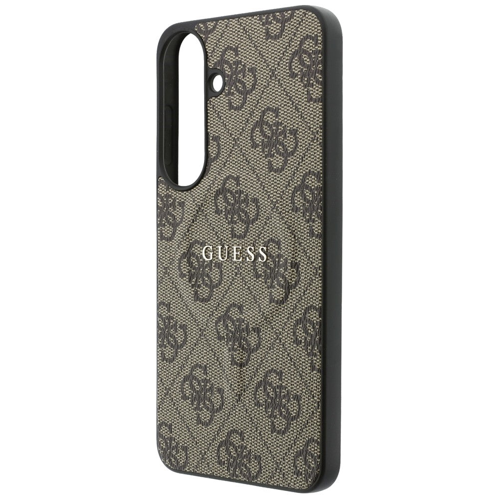 Maska MagSafe za Samsung Galaxy S26 FE S741, Guess, 4G Embossed Ring Classic Logo, smeđa