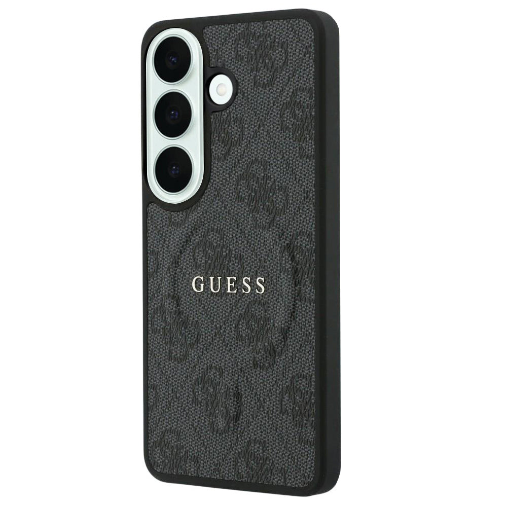 MagSafe maska za Samsung Galaxy S26 FE S741, Guess, 4G Embossed Ring Classic Logo, crna