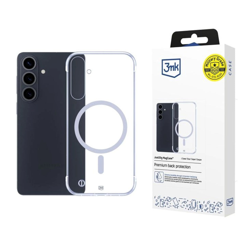 Futrola MagSafe za Samsung Galaxy S26 Plus, 3MK, Just20g, Prozirna