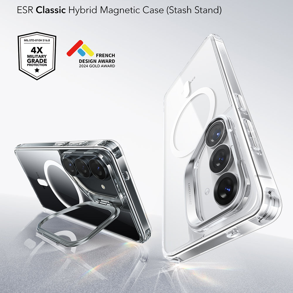 Futrola MagSafe za Samsung Galaxy S26 Plus S947, ESR, Classic Hybrid Kickstand, Prozirna