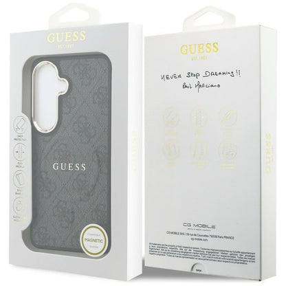 MagSafe maska za Samsung Galaxy S26 Plus S947, Guess, 4G Embossed Ring, Crna