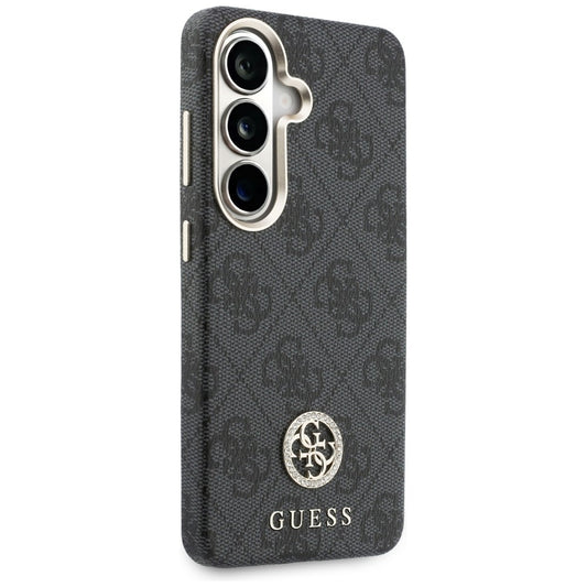 MagSafe maska za Samsung Galaxy S26 Plus S947, Guess, 4G Rhinestone Round Logo, Crna