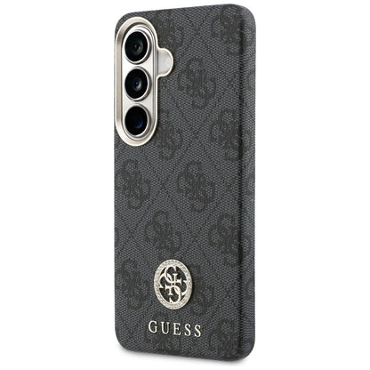 MagSafe maska za Samsung Galaxy S26 Plus S947, Guess, 4G Rhinestone Round Logo, Crna