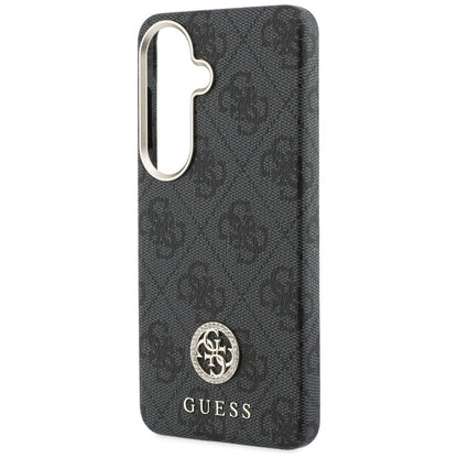 MagSafe maska za Samsung Galaxy S26 Plus S947, Guess, 4G Rhinestone Round Logo, Crna
