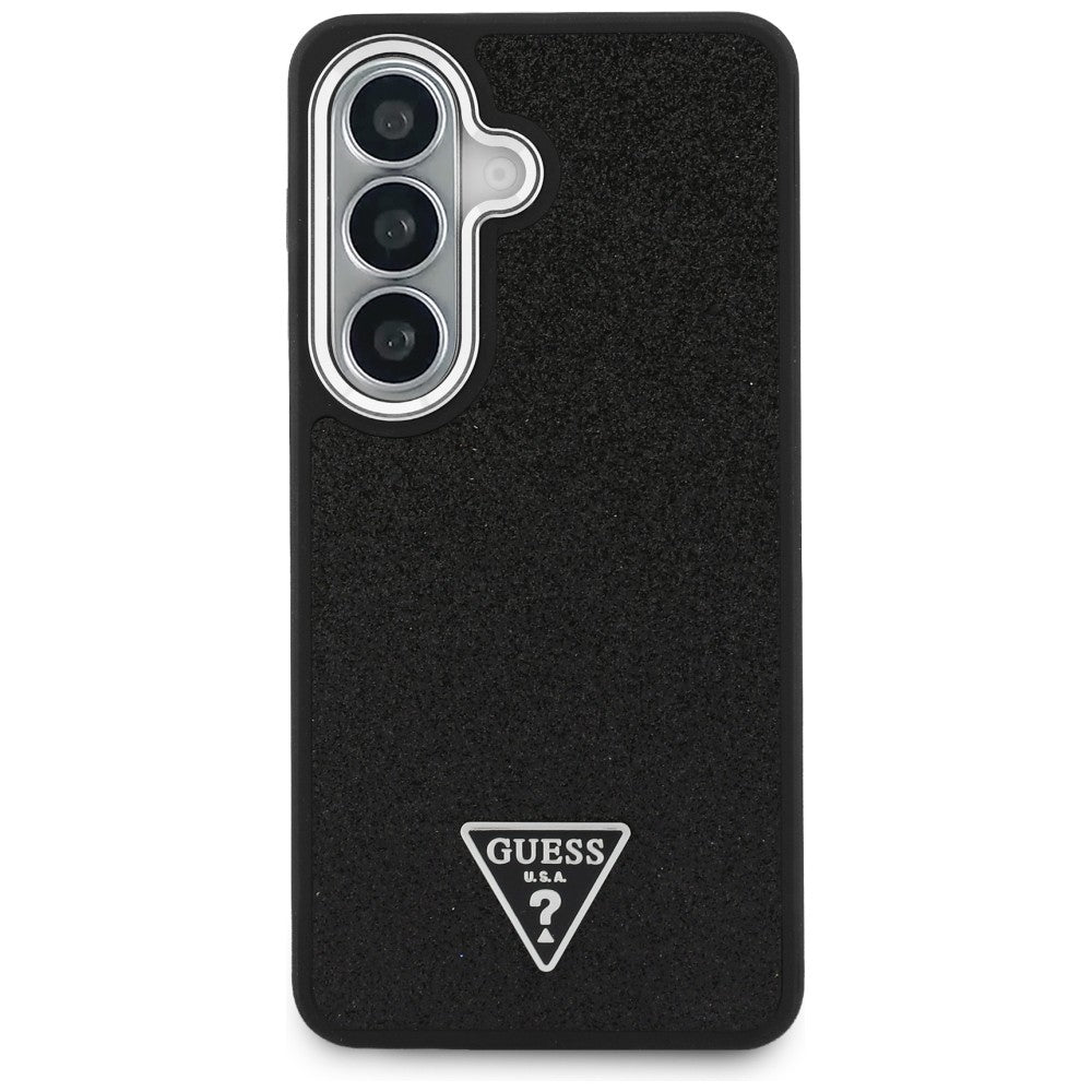 MagSafe maska za Samsung Galaxy S26 Plus S947, Guess, Fixed Glitter Triangle Logo, Crna