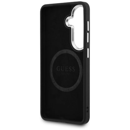 MagSafe maska za Samsung Galaxy S26 Plus S947, Guess, Fixed Glitter Triangle Logo, Crna