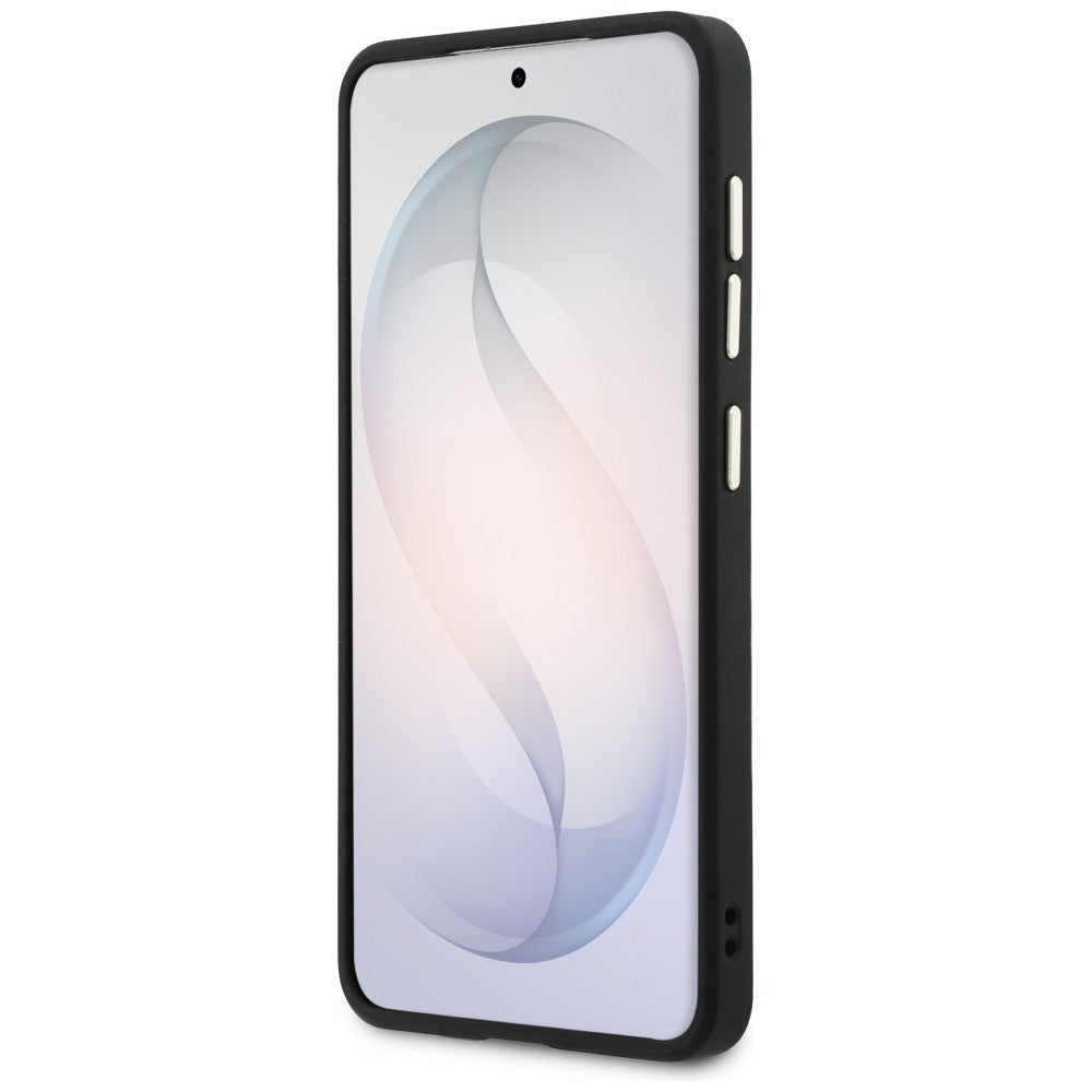 Futrola MagSafe za Samsung Galaxy S26 Plus S947, GUESS, Saffiano Peony Embossed Ring, Crna