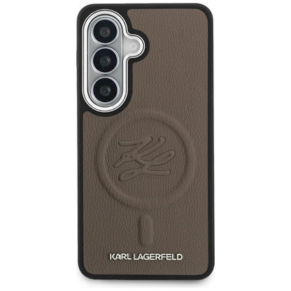 MagSafe futrola za Samsung Galaxy S26 Plus S947, Karl Lagerfeld, Initial Logo Debossed, smeđa