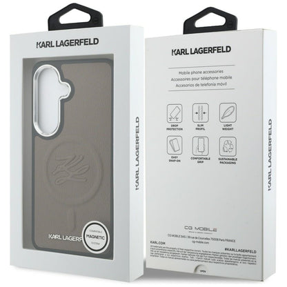 MagSafe futrola za Samsung Galaxy S26 Plus S947, Karl Lagerfeld, Initial Logo Debossed, smeđa