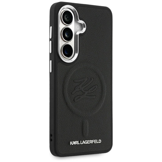 Futrola MagSafe za Samsung Galaxy S26 Plus S947, Karl Lagerfeld, Initial Logo Debossed, Crna
