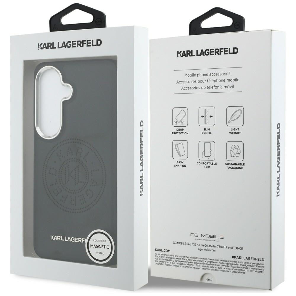 MagSafe maska za Samsung Galaxy S26 Plus S947, Karl Lagerfeld, Karl Round Point Logo, Crna