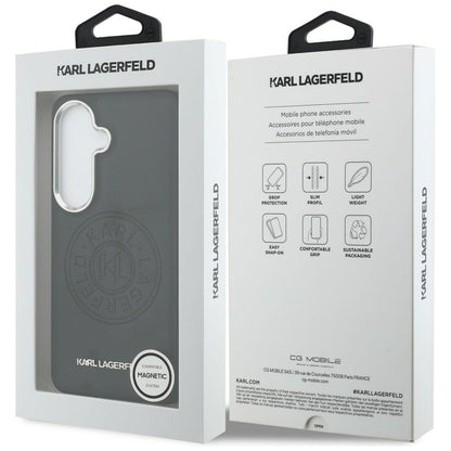 MagSafe maska za Samsung Galaxy S26 Plus S947, Karl Lagerfeld, Karl Round Point Logo, Crna