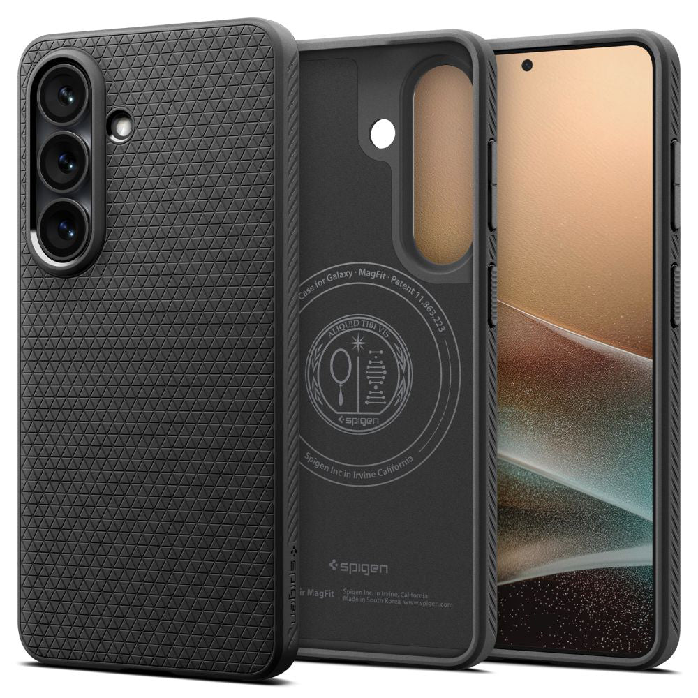 Futrola MagSafe za Samsung Galaxy S26 Plus S947, Spigen, Liquid Air, Mat Crna ACS10704