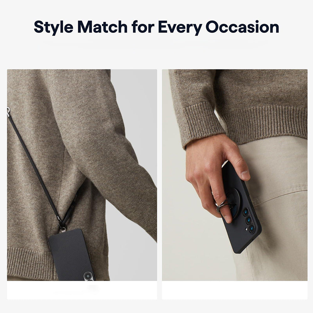 MagSafe futrola za Samsung Galaxy S26 Plus S947, Techsuit, Aramid Fiber, Crna