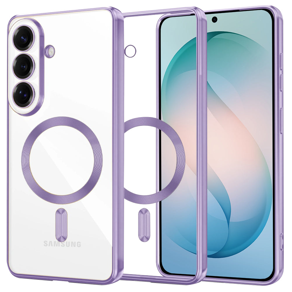 MagSafe futrola za Samsung Galaxy S26 Plus S947, Techsuit, Luxury Crystal, Svijetlo Ljubičasta