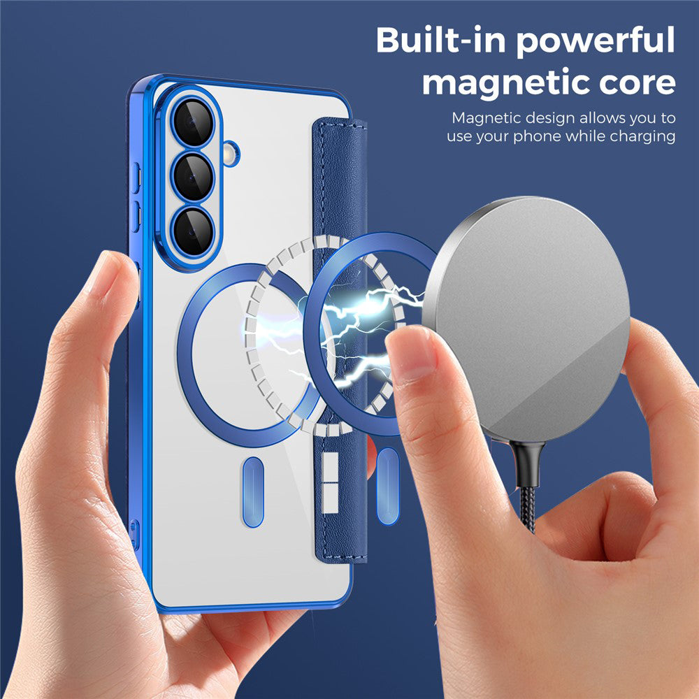 Futrola MagSafe za Samsung Galaxy S26 Plus, Techsuit, SmartMag Book, Plava