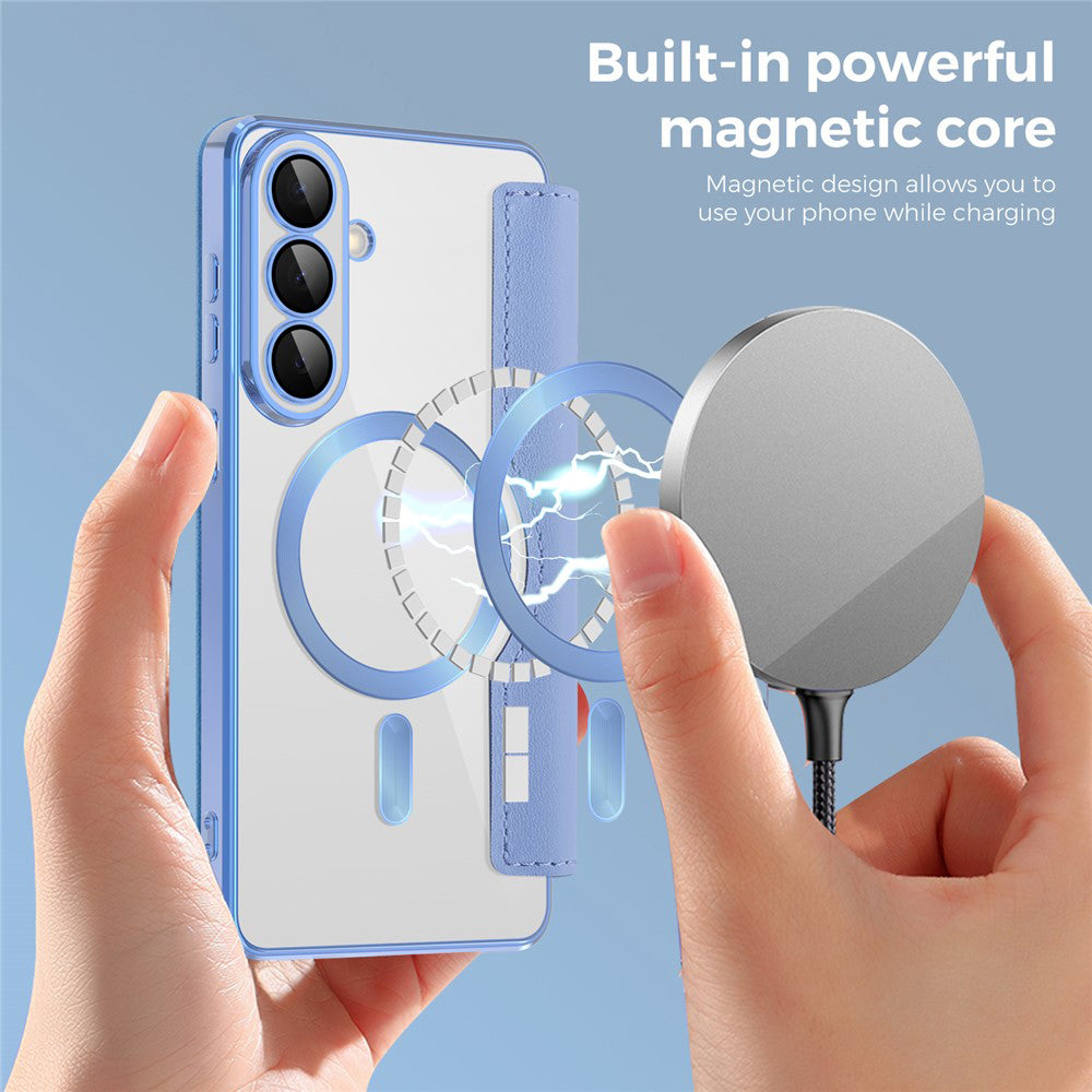 Futrola MagSafe za Samsung Galaxy S26 Plus, Techsuit, SmartMag Book, Plava