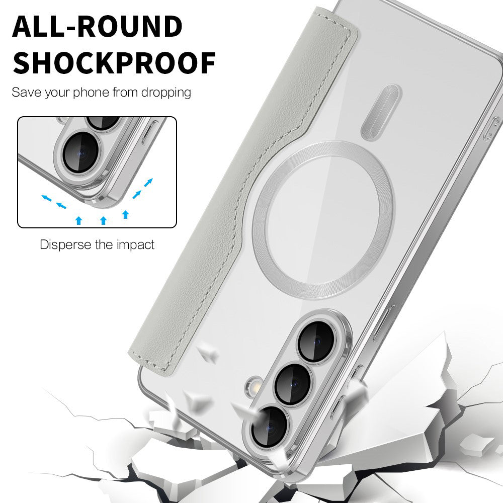 Futrola MagSafe za Samsung Galaxy S26 Plus, Techsuit, SmartMag Book, Siva