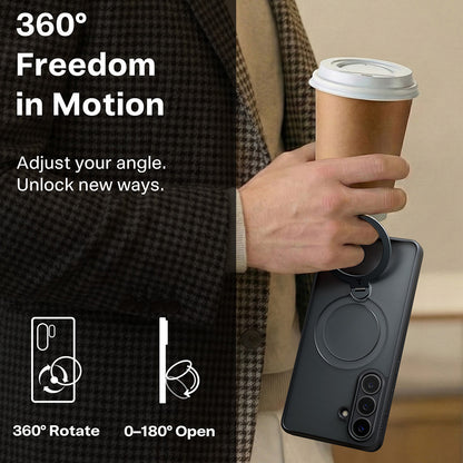 Futrola MagSafe za Samsung Galaxy S26 Plus, Torras, Ostand Spin, Crna