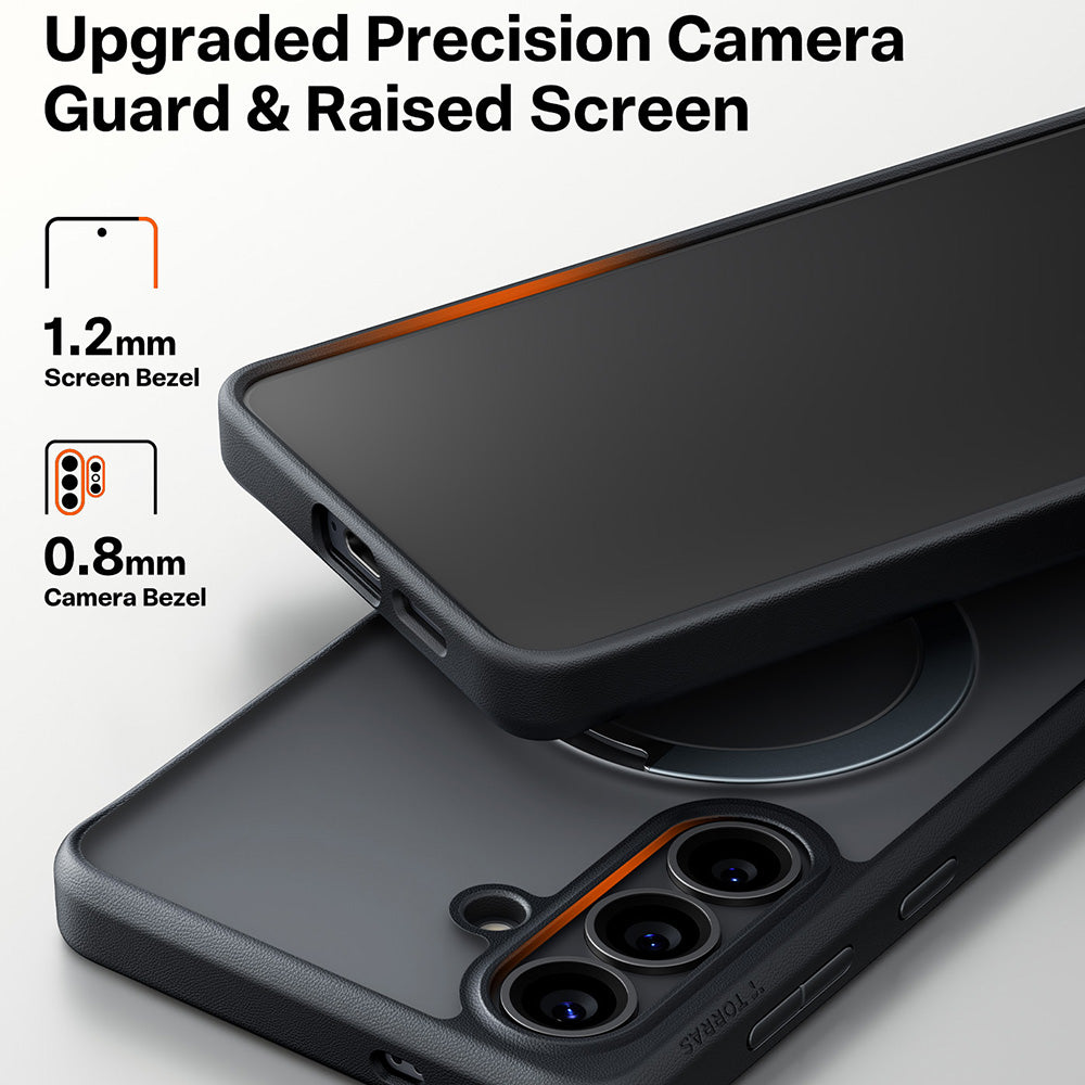 Futrola MagSafe za Samsung Galaxy S26 Plus, Torras, Ostand Spin, Crna