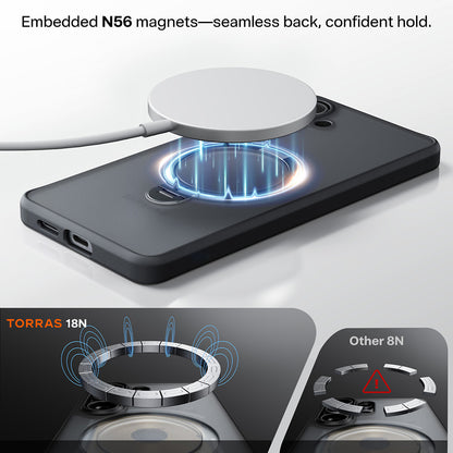 Futrola MagSafe za Samsung Galaxy S26 Plus, Torras, Ostand Spin, Crna