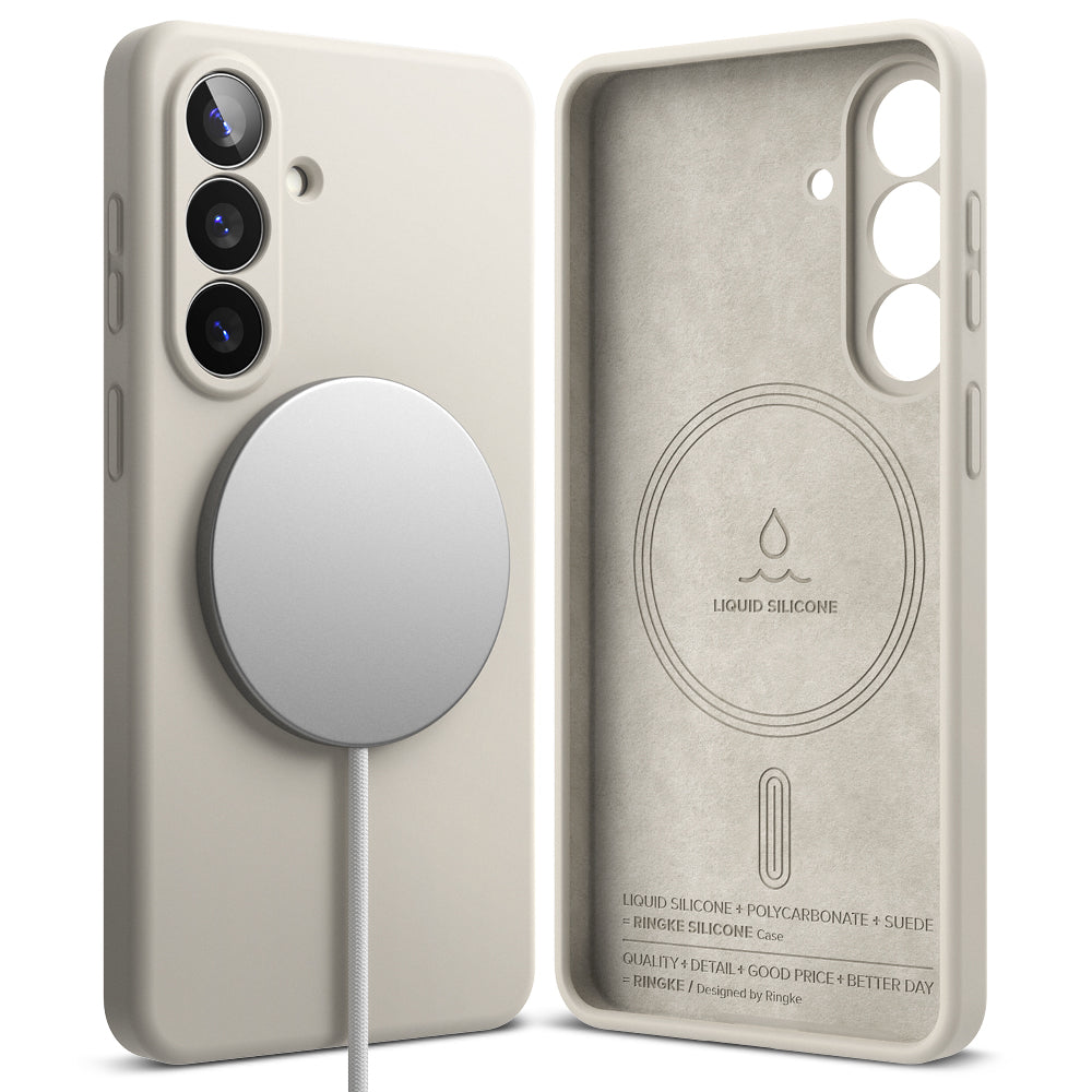 MagSafe futrola za Samsung Galaxy S26, Ringke, Silikon, Krem