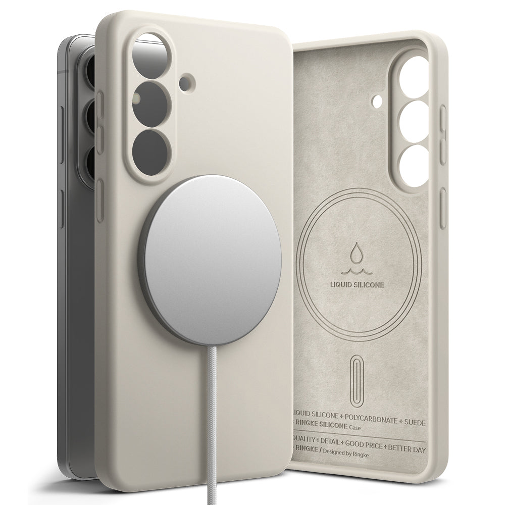 MagSafe futrola za Samsung Galaxy S26, Ringke, Silikon, Krem