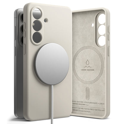 MagSafe futrola za Samsung Galaxy S26, Ringke, Silikon, Krem