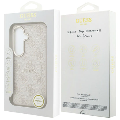 MagSafe futrola za Samsung Galaxy S26 S942, Guess, 4G Embossed Ring, Roza