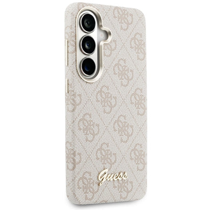 MagSafe torbica za Samsung Galaxy S26 S942, Guess, 4G Script Logo, Roza