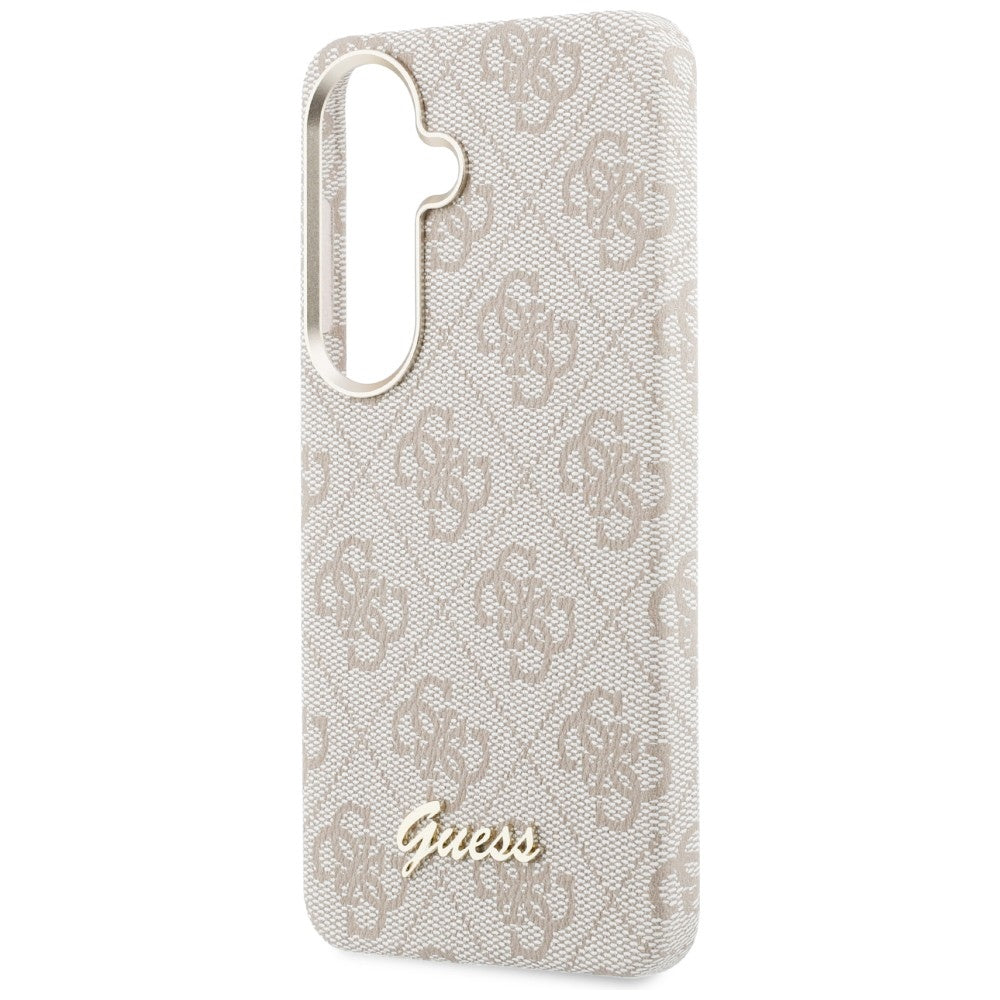 MagSafe torbica za Samsung Galaxy S26 S942, Guess, 4G Script Logo, Roza