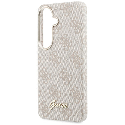 MagSafe torbica za Samsung Galaxy S26 S942, Guess, 4G Script Logo, Roza