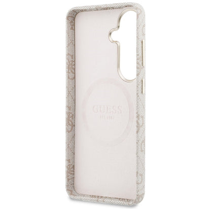 MagSafe torbica za Samsung Galaxy S26 S942, Guess, 4G Script Logo, Roza