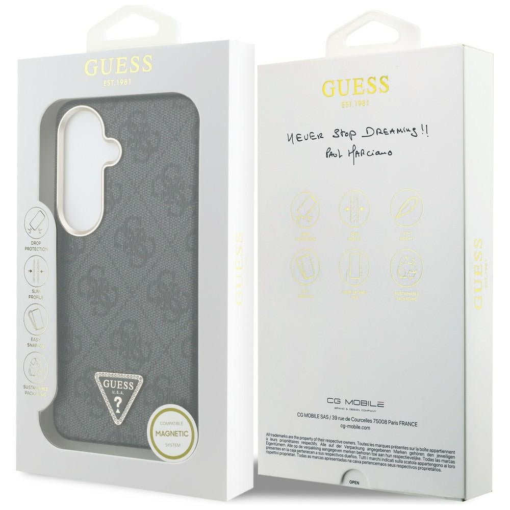 MagSafe futrola za Samsung Galaxy S26 S942, Guess, 4G Triangle Logo, Crna
