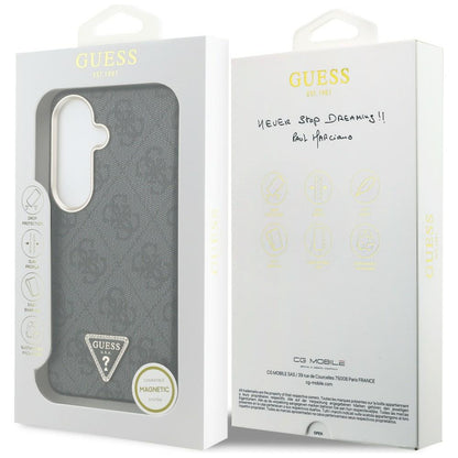 MagSafe futrola za Samsung Galaxy S26 S942, Guess, 4G Triangle Logo, Crna