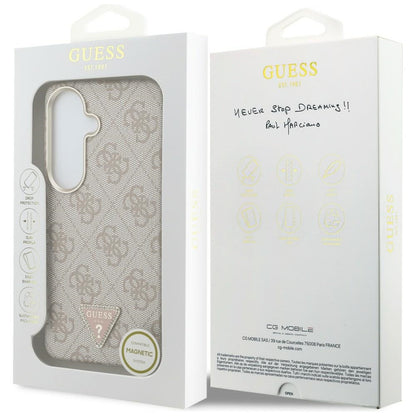 MagSafe futrola za Samsung Galaxy S26 S942, Guess, 4G Triangle Logo, Roza