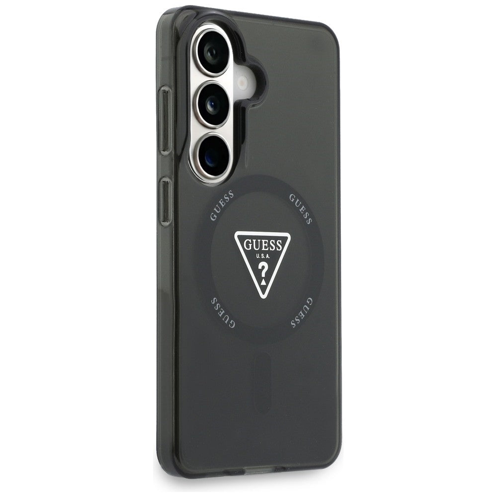 Futrola MagSafe za Samsung Galaxy S26 S942, Guess, IML Gradient Triangle Logo, Crna